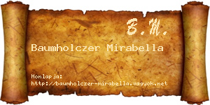 Baumholczer Mirabella névjegykártya